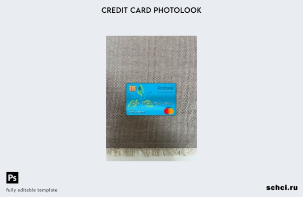 цифровая загрузка Камерун Ecobank основной шаблон дебетовой карты фотоизображени